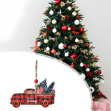 Maxbell Christmas Vehicle Wood Ornament Wood Xmas Decoration for Garden Room Balcony Red Car