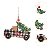 Maxbell Car Hanging Ornaments Gifts Wood Xmas Decoration for Garden Window Xmas Tree Black Car