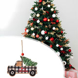 Maxbell Car Hanging Ornaments Gifts Wood Xmas Decoration for Garden Window Xmas Tree Black Car