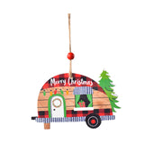 Maxbell Christmas Vehicle Wood Ornament Wood Xmas Decoration for Garden Room Balcony House Car