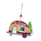 Maxbell Christmas Vehicle Wood Ornament Wood Xmas Decoration for Garden Room Balcony House Car