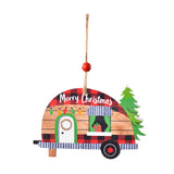Maxbell Christmas Vehicle Wood Ornament Wood Xmas Decoration for Garden Room Balcony House Car