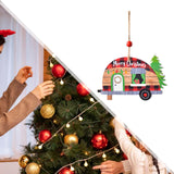 Maxbell Christmas Vehicle Wood Ornament Wood Xmas Decoration for Garden Room Balcony House Car