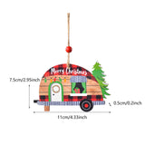 Maxbell Christmas Vehicle Wood Ornament Wood Xmas Decoration for Garden Room Balcony House Car