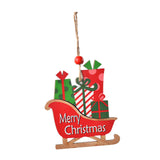 Maxbell Car Hanging Ornaments Gifts Wood Xmas Decoration for Garden Window Xmas Tree Sleigh