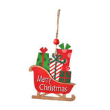 Maxbell Car Hanging Ornaments Gifts Wood Xmas Decoration for Garden Window Xmas Tree Sleigh