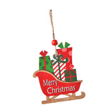Maxbell Car Hanging Ornaments Gifts Wood Xmas Decoration for Garden Window Xmas Tree Sleigh
