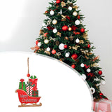 Maxbell Car Hanging Ornaments Gifts Wood Xmas Decoration for Garden Window Xmas Tree Sleigh