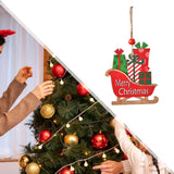 Maxbell Car Hanging Ornaments Gifts Wood Xmas Decoration for Garden Window Xmas Tree Sleigh