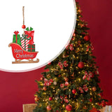 Maxbell Car Hanging Ornaments Gifts Wood Xmas Decoration for Garden Window Xmas Tree Sleigh