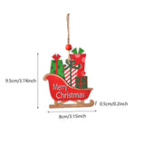 Maxbell Car Hanging Ornaments Gifts Wood Xmas Decoration for Garden Window Xmas Tree Sleigh