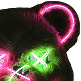 Halloween Face Mask Halloween LED Mask for Easter Masquerade Halloween Party pink  and  green