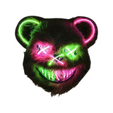 Halloween Face Mask Halloween LED Mask for Easter Masquerade Halloween Party pink  and  green