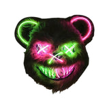 Halloween Face Mask Halloween LED Mask for Easter Masquerade Halloween Party pink  and  green