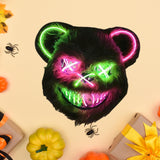 Halloween Face Mask Halloween LED Mask for Easter Masquerade Halloween Party pink  and  green