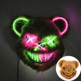 Halloween Face Mask Halloween LED Mask for Easter Masquerade Halloween Party pink  and  green