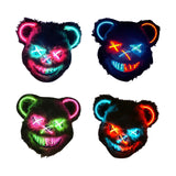 Halloween Face Mask Halloween LED Mask for Easter Masquerade Halloween Party pink  and  green