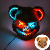 Halloween Face Mask Halloween LED Mask for Easter Masquerade Halloween Party blue  and red