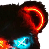 Halloween Face Mask Halloween LED Mask for Easter Masquerade Halloween Party blue  and red