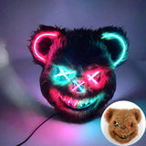 Halloween Face Mask Halloween LED Mask for Easter Masquerade Halloween Party blue and pink