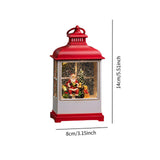 Musical Snow Globe Lantern Ornament Home Decor for Kids Room Birthday Indoor red Santa Claus