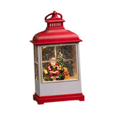 Musical Snow Globe Lantern Ornament Home Decor for Kids Room Birthday Indoor red Santa Claus