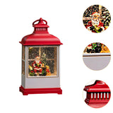 Musical Snow Globe Lantern Ornament Home Decor for Kids Room Birthday Indoor red Santa Claus