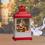 Musical Snow Globe Lantern Ornament Home Decor for Kids Room Birthday Indoor red Santa Claus