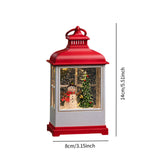 Musical Snow Globe Lantern Ornament Home Decor for Kids Room Birthday Indoor red snowman