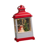 Musical Snow Globe Lantern Ornament Home Decor for Kids Room Birthday Indoor red snowman