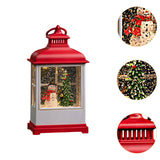 Musical Snow Globe Lantern Ornament Home Decor for Kids Room Birthday Indoor red snowman