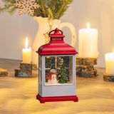 Musical Snow Globe Lantern Ornament Home Decor for Kids Room Birthday Indoor red snowman