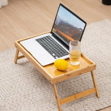 Maxbell Bed Tray Table with Foldable Legs Multi Functional Snack Tray for Bed Eating