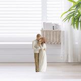 Maxbell Family Themed Figurine Gifts Hand Painted Figure for Christmas Shelf Cabinet A
