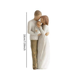 Maxbell Family Themed Figurine Gifts Hand Painted Figure for Christmas Shelf Cabinet A
