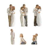 Maxbell Family Themed Figurine Gifts Hand Painted Figure for Christmas Shelf Cabinet A