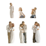 Maxbell Family Themed Figurine Gifts Hand Painted Figure for Christmas Shelf Cabinet A