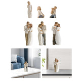 Maxbell Family Themed Figurine Gifts Hand Painted Figure for Christmas Shelf Cabinet A