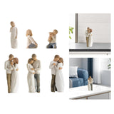 Maxbell Family Themed Figurine Gifts Hand Painted Figure for Christmas Shelf Cabinet A