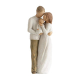 Maxbell Family Themed Figurine Gifts Hand Painted Figure for Christmas Shelf Cabinet A