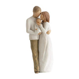 Maxbell Family Themed Figurine Gifts Hand Painted Figure for Christmas Shelf Cabinet A