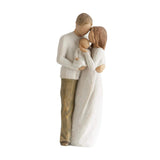 Maxbell Family Themed Figurine Gifts Hand Painted Figure for Christmas Shelf Cabinet A