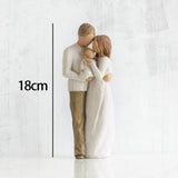 Maxbell Family Themed Figurine Gifts Hand Painted Figure for Christmas Shelf Cabinet A