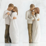 Maxbell Family Themed Figurine Gifts Hand Painted Figure for Christmas Shelf Cabinet B