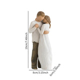 Maxbell Family Themed Figurine Gifts Hand Painted Figure for Christmas Shelf Cabinet C