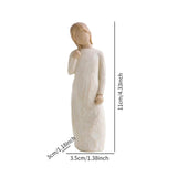 Maxbell Family Themed Figurine Gifts Hand Painted Figure for Christmas Shelf Cabinet D