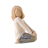 Maxbell Family Themed Figurine Gifts Hand Painted Figure for Christmas Shelf Cabinet E