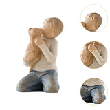 Maxbell Family Themed Figurine Gifts Hand Painted Figure for Christmas Shelf Cabinet F
