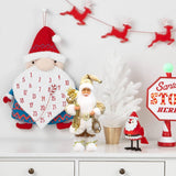 Maxbell Christmas Doll Table Centerpiece Santa Claus Figurine for Indoor Shop Office A