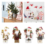 Maxbell Christmas Doll Table Centerpiece Santa Claus Figurine for Indoor Shop Office A